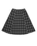 A BLACK CHECK SKIRT
