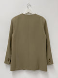 Frank No-Collar Loose Fit Jacket