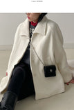[wool100%] Raglan Boucle Collar Half Coat
