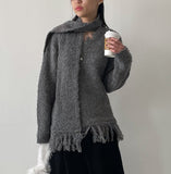 [Muffler SET] Vintage Boucle Long Knit
