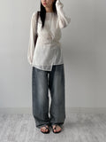 Edin Wrap Loose Fit Blouse