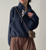 Snap Anorak Fleece Sweatshirt