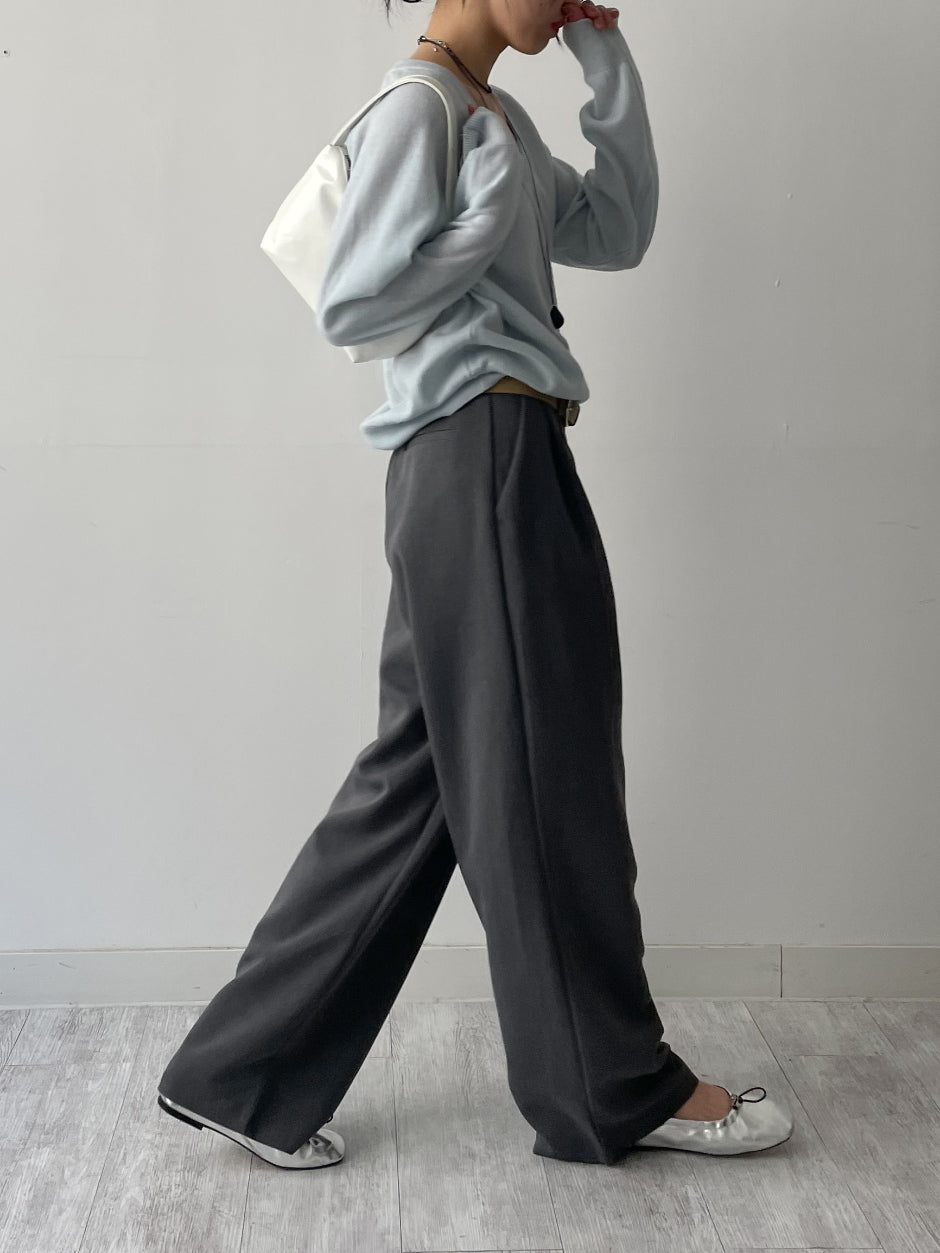 【INCHANT ME】Kendil Two-Tuck Wide Slacks INCHANT ME(インチャントミー) - ケンディルツータックワイド
