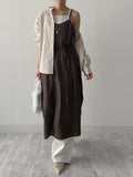 Basic Cotton Semi-Wide Pants