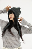 Knit cat hood beanie