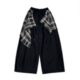 Checkered Layered Balloon Pants