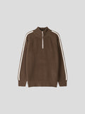 AOS Side Line High Neck Knit Half Zip-Up
