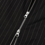 Miller cotton stripe zip-up