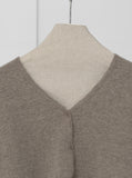 [Premium] Cashmere Y-Neck Crop Cardigan