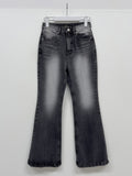 Brush Center Crease Bootcut Denim Pants