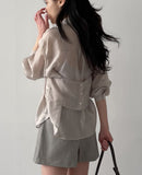 [Bustier SET] Artique Tencel Seethrough Blouse