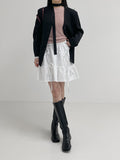 Frill Banding Flared Mini Skirt