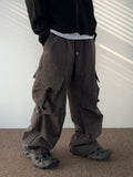 Peach Cotton Brushed Cargo Banding Pants