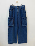 Beams Over Cargo Denim Pants