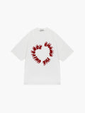 Steric heart line half T-shirts