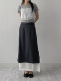 Dear Double Layered Long Skirt