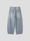 Amore curved stripe denim