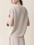 [Premium] Whole Garment Linen Ray V Knit