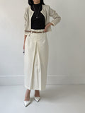 Fence color matching tweed crop cardigan