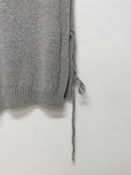 Turtleneck wool slit vest