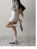 Jacquard Flower Mini Skirt