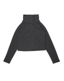 DOUBLE HIGH-NECK CARDIGAN