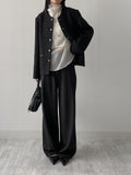 Snap half tweed jacket