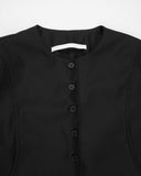 COLLARLESS CURVE JACKET