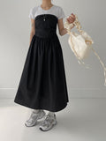 Shirring Smoke Tube Top One Piece