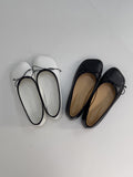 Wavy Ribbon Color Matching Flat Shoes