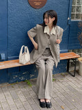 Conte Pin Tuck Wide Slacks
