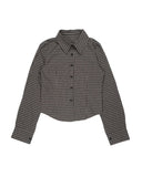 GINGHAM CROP SHIRT