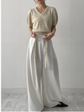 Kalin pleated wide slacks