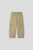 Eyelet half-moon cargo cotton pants