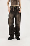 Dia rivet denim pants