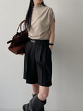 Milly Shirring Cap Sleeve T-Shirt