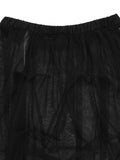TUCK TULLE MESH SKIRT