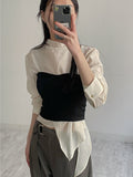 Hush Wrap Mock Neck Blouse