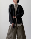 Art V-neck Balloon Cardigan