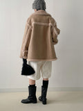 Mink reversible half mustang jacket