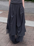 DOUBLE LAYERED MESH SKIRT