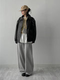 Edison Leather Overfit Blouson Jumper