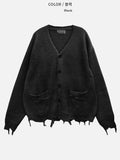 Nut Mohair Damage Cardigan