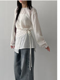 Edin Wrap Loose Fit Blouse