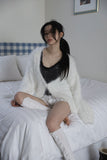 Pine Needles Loose-Fit Fur Cardigan