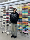 Brush letter cotton jacket