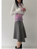 Lower Stripe Midi Skirt