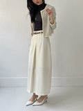 Fence color matching tweed crop cardigan
