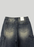 Tin Washing Bermuda Cargo Denim