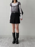 Studded Vintage Buckle Middle Boots
